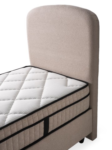 1 persoons boxspring alice hoofdbord taupe kleur 0