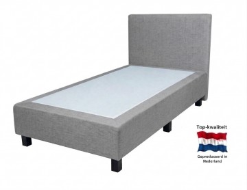1 persoons boxspring dora   zonder matras   lichtgrijs