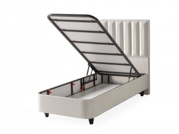 1 persoons boxspring leo opbergbed open bak