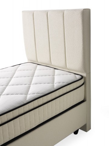 1 persoons boxspring linea hoofdbord   cremekleur