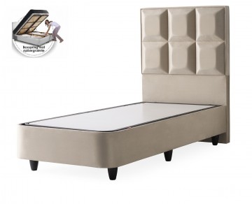 1 persoons opbergbed carre zonder matras velvet beige 2