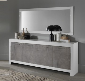 4 deurs dressoir mona marmer wit