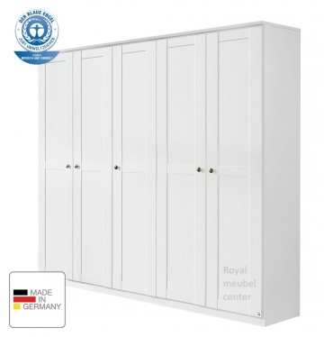 5 deurs linnenkast 226 cm alpine wit kledingkast swiss wit 1 royal meubel center royal bedden wwwroyalmeubelcenternl 0 0