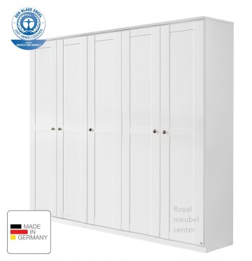 5 deurs linnenkast 226 cm alpine wit kledingkast swiss wit 1 royal meubel center royal bedden wwwroyalmeubelcenternl