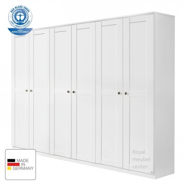 6 deurs linnenkast 271cm alpine wit kledingkast swiss wit royal meubel center royal bedden wwwroyalmeubelcenternl