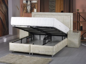 Baza bed met opbergruimte line met led lamp detail 0