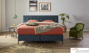 Boxspring 247 kubic met knopen stiletto complete set