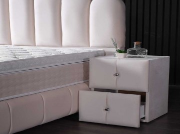 Boxspring atlas opbergbed nachtkast