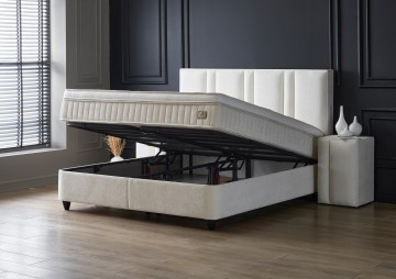 Boxspring aura opbergbed complete set openbak