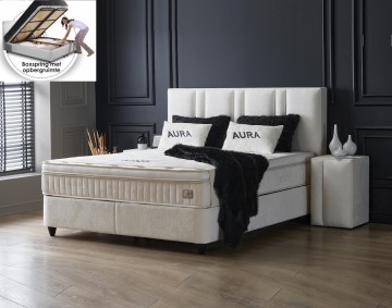 Boxspring aura opbergbed complete set