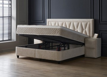 Boxspring azur opbergbed openbakken