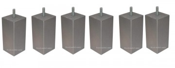 Boxspring bedden meubelpoten set grijs 6 stuks 0