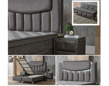 Boxspring berlijn opbergbed detail