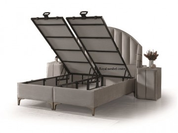 Boxspring brussel opbergbed open bak