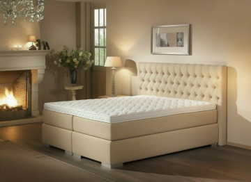 Boxspring chesterfield beige