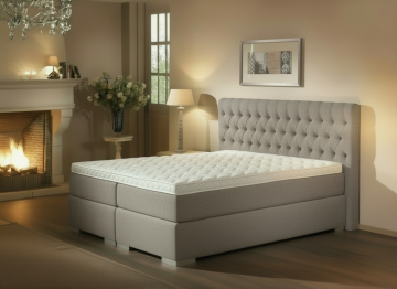 Boxspring chesterfield grijs
