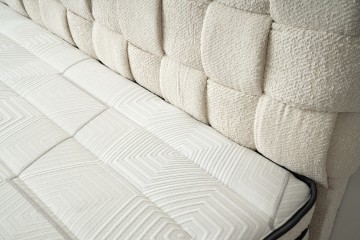 Boxspring hazel opbergbed hoofdbord matras detail