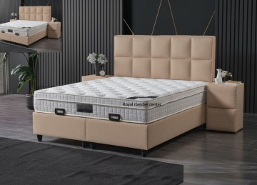 Boxspring ibiza opbergbed complete set beige