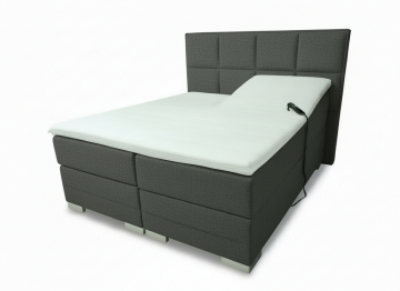 Boxspring konings elektrisch complete set antraciet