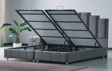 Boxspring kroon opbergbed