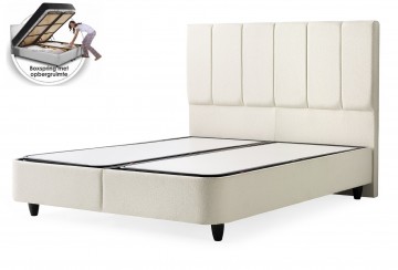 Boxspring linea met opbergruimte   cremekleur   zonder matras