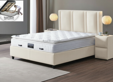 Boxspring lucca opbergbed cream 0