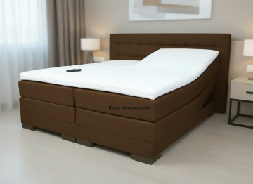 Boxspring madrid elektrisch complete set bruin
