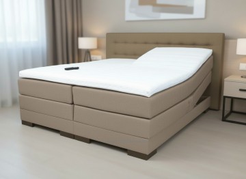 Boxspring madrid elektrisch complete set taupe