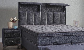 Boxspring mode opbergbed hoofdbord