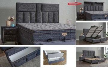 Boxspring mode opbergbed