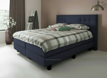 Boxspring mona met knopen blauw