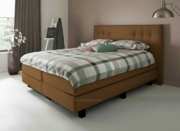 Boxspring mona met knopen bruin