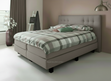 Boxspring mona met knopen grijs