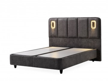 Boxspring montana opbergbed antraciet zonder matras