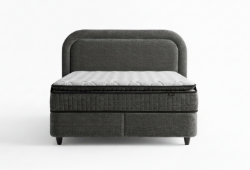 Boxspring nano opbergbed donkergrijs
