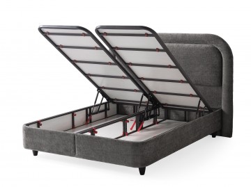 Boxspring nano opbergbed openbakken