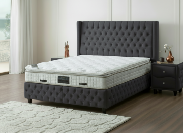 Boxspring new monaco opbergbed antraciet