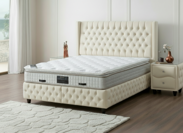 Boxspring new monaco opbergbed cream