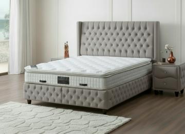 Boxspring new monaco opbergbed taupe