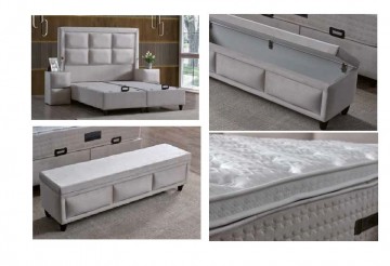 Boxspring new york opbergbed