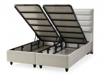 Boxspring nives opbergbed open bakken