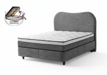 Boxspring olivia opbergbed antraciet kleur