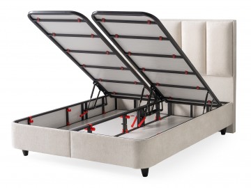 Boxspring parel opbergbed openbakken