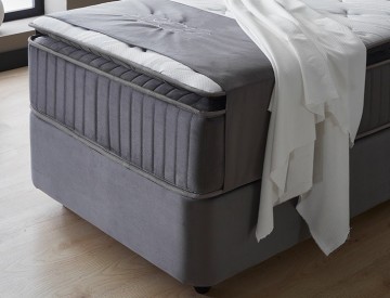 Boxspring piano 1 persoons opbergbed 90 x 200 cm matras