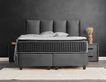 Boxspring piano opbergbed voorkant