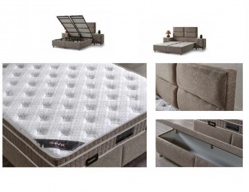 Boxspring quattro opbergbed detail