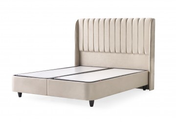 Boxspring ruby opbergbed zonder matras velvet beige