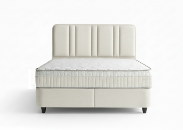 Boxspring sara opbergbed  luxe zachte stof voorkant