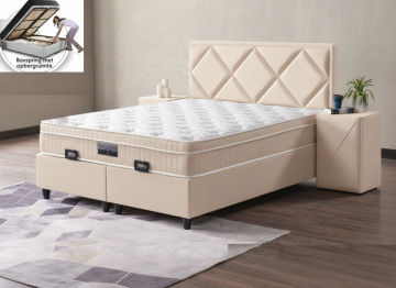 Boxspring torino opbergbed beige