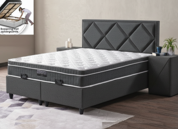 Boxspring torino opbergbed grey 0